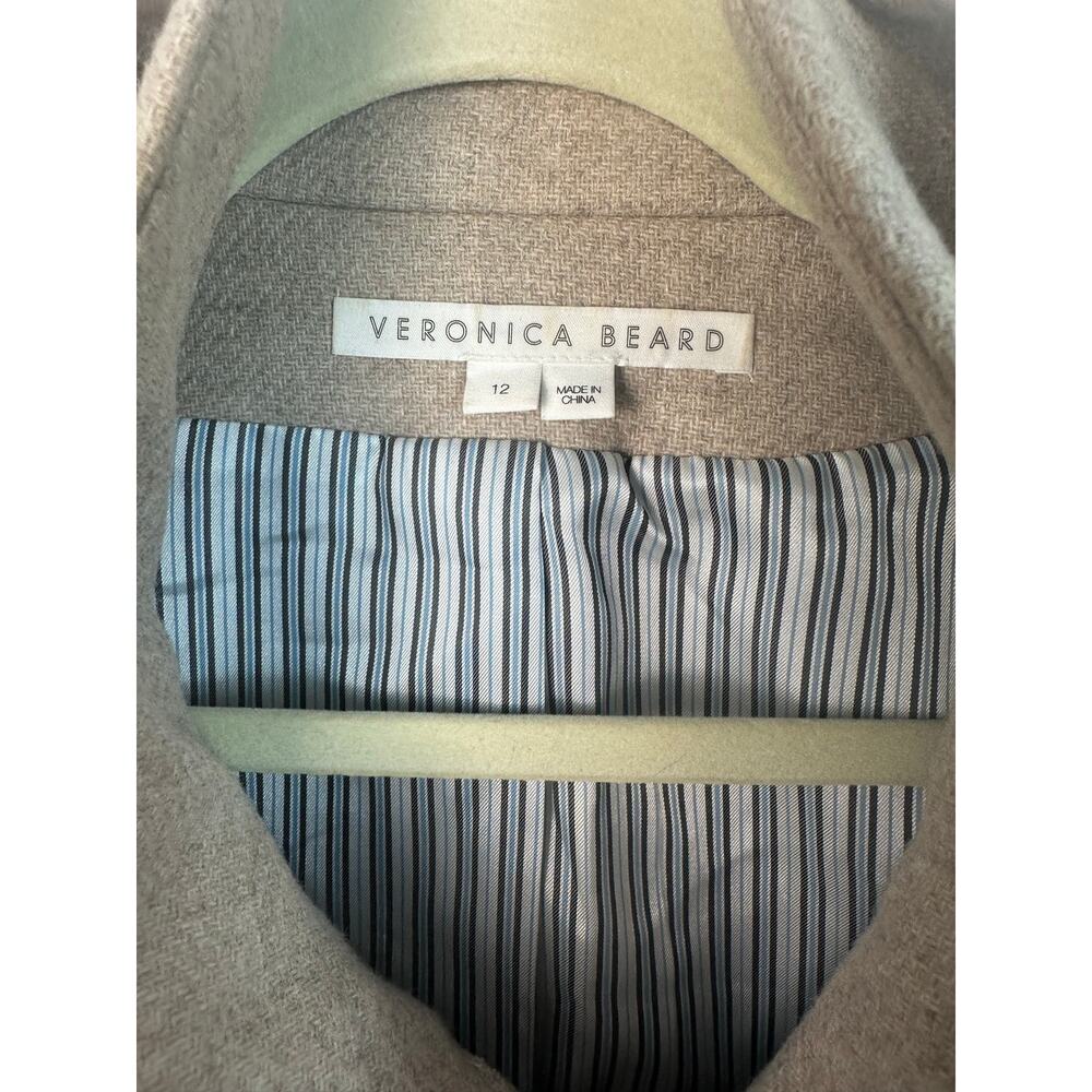 Veronica Beard Beige Arshia mixed media cable-knit field jacket blend Size 12 - Picture 2 of 9